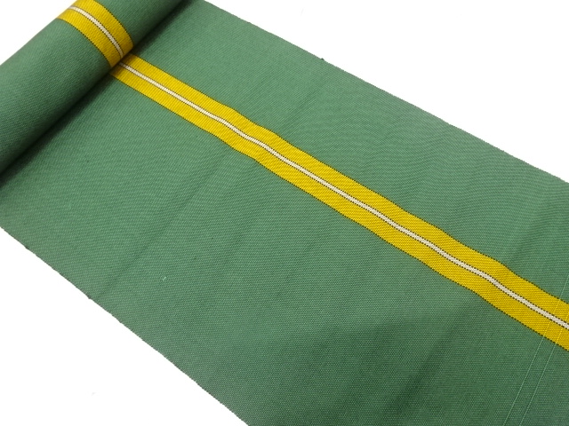 JAPANESE KIMONO / ANTIQUE BOLT FOR HASSUN OBI / WOVEN STRIPE